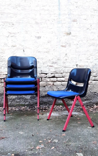 1 Of 4 Mid Century Office Chair Dorsal By Emilio Ambasz & Giancarlo Piretti For Openark/ Vitra Vintage Dining Chair, Italy 90's