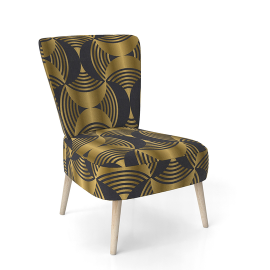 Designart 'Deco Style Modern Pattern' Upholstered Mid-Century Accent Chair