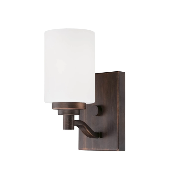 Millennium Lighting Durham 1 Light Reversible Sconce with Etched White Glass