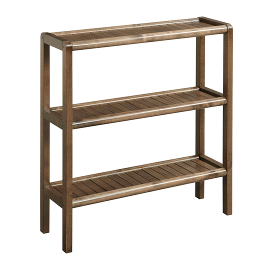 29" Antique Chestnut Brown Solid 3-Tier Multipurpose Shelf