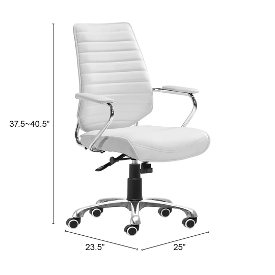 Dove Bend Low Back Office Chair White