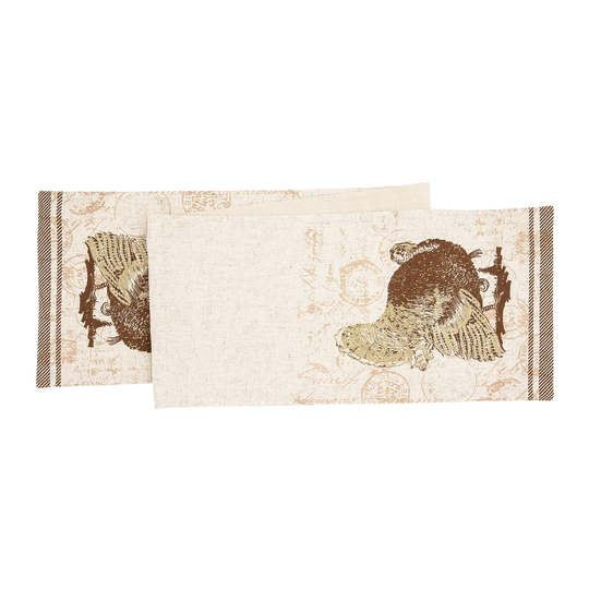 Turkey Elegant Printed Rustic Thanksgiving Table Runner