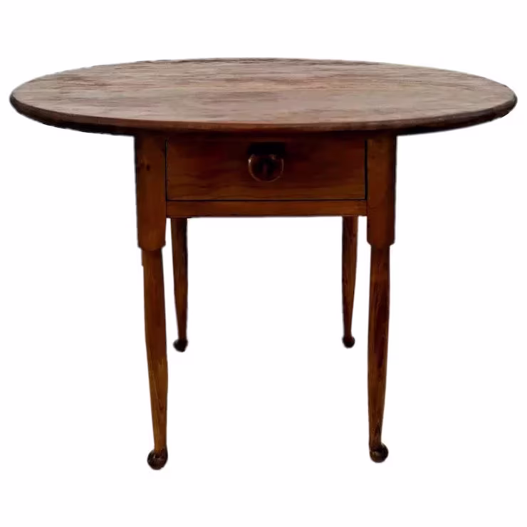 stickley Oval Side Table Nightstand Solid Cherry Single Drawer Hard To Find Size