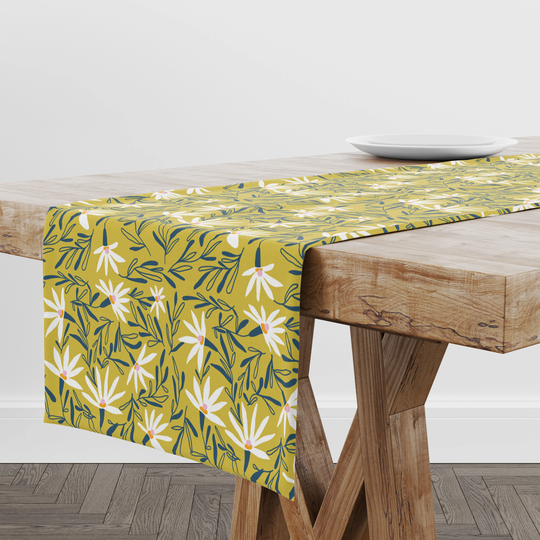 Table Runner Vintage Floral Pattern | Unique Design Decor High Quality Textile & Print Made in Eu