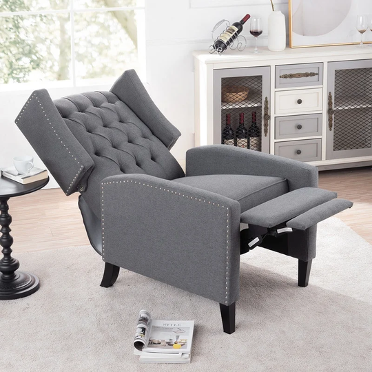 27" Wide Fabric Manual Wingback Recliner Chair