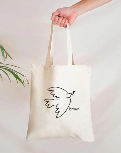 Picasso Peace Dove Tote, Bird Bag, Art Picasso Tote Picasso, Gift Christmas New Year Bag