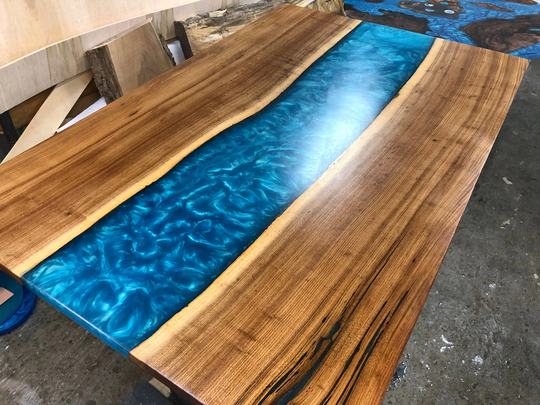 Custom American Elm River Table
