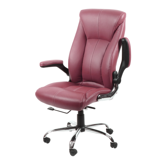 Office Chairs AVION Burgundy Desk Chairs - 28" (W) x 21" (L) x 49" (H)