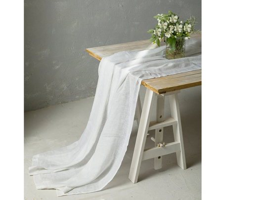Linen Table Runner-Sheer Runners-Wedding Sheer Runner - Decor-Linen Gift
