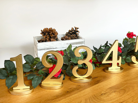 Wood Wedding Table Numbers, Elegant Number Centerpieces, Rustic Decoration, Numbers