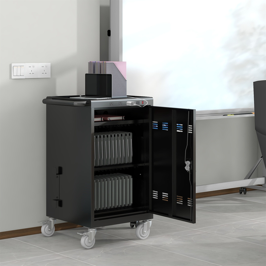 Mobile Charging Cart & Cabinet for Tablets Laptops 30-Device (B30PLUS)