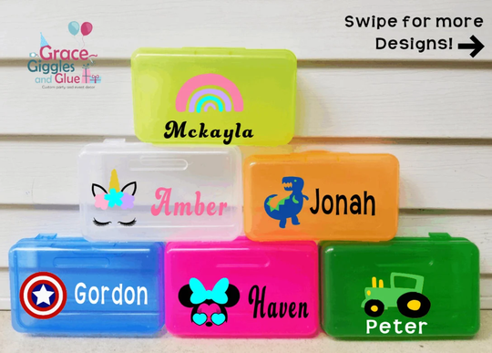 Personalized Pencil Boxes, Back To School Storage
