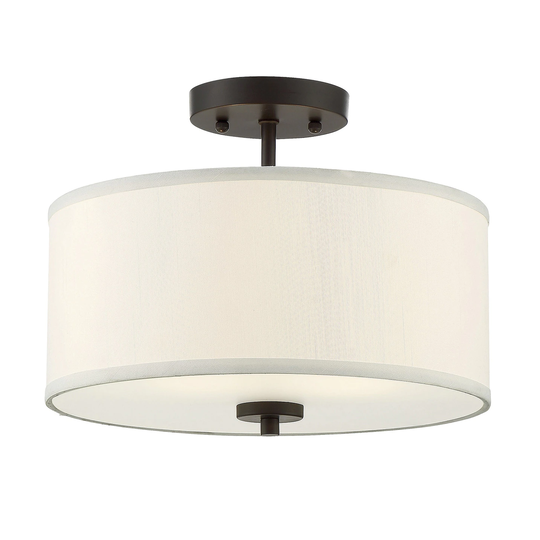 Melanie Home Two Light Semi Flush Mount Msemi Oil Rubbed Bronze - Exact Size