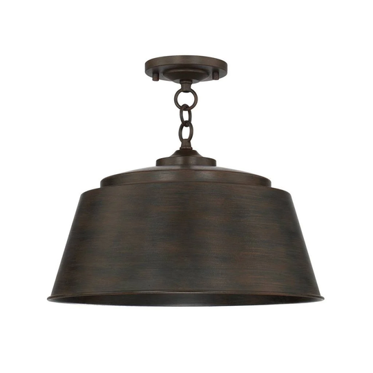 Tybee 1-light Nordic Grey Semi-Flush Mount - Nordic Grey