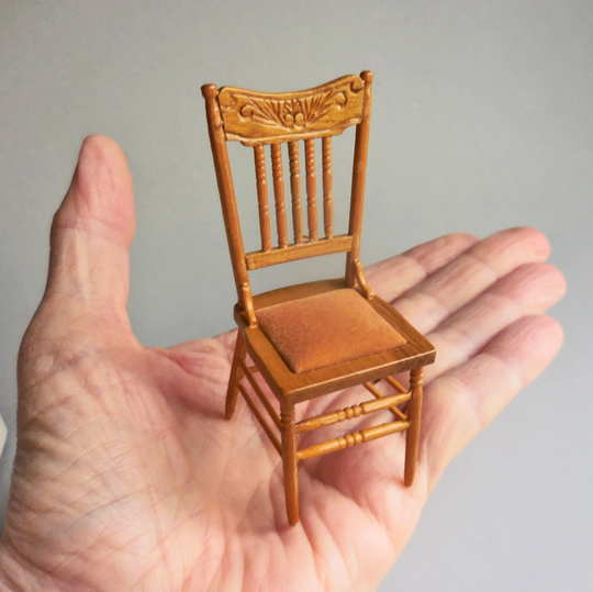 Fantastic Merchandise Oak Chair ~ Dollhouse Miniature