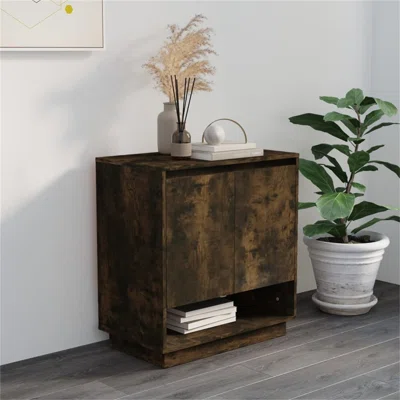 Sideboard Smoked Oak 27.6"x16.1"x29.5" Chipboard