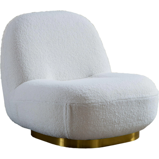Modern Velvet Swivel Barrel Chair