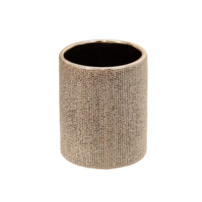 4" Ceramic Pen Holder with Contemporary Beaded Design - Home, School or Office Use