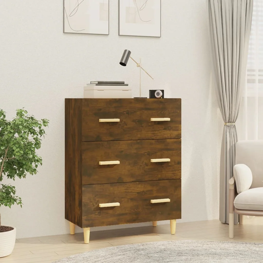 Sideboard Smoked Oak 27.6"x13.4"x35.4" Engineered Wood