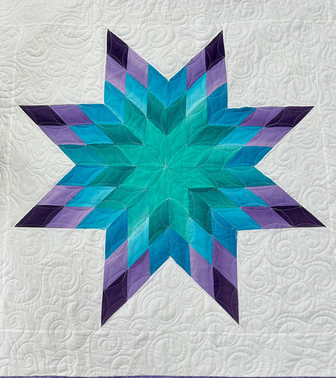 Lone Star Quilt Patchwork Table Topper - Wall Hanging Made To Order