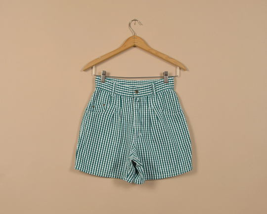 Copper Key Size 24 Gingham Print Vintage Shorts