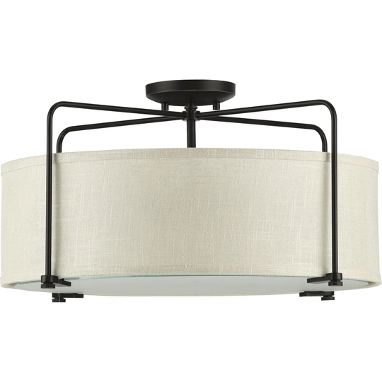 Kempsey Collection Three-Light Semi-Flush Convertible - 14.760" x 22.800" x 22.800"