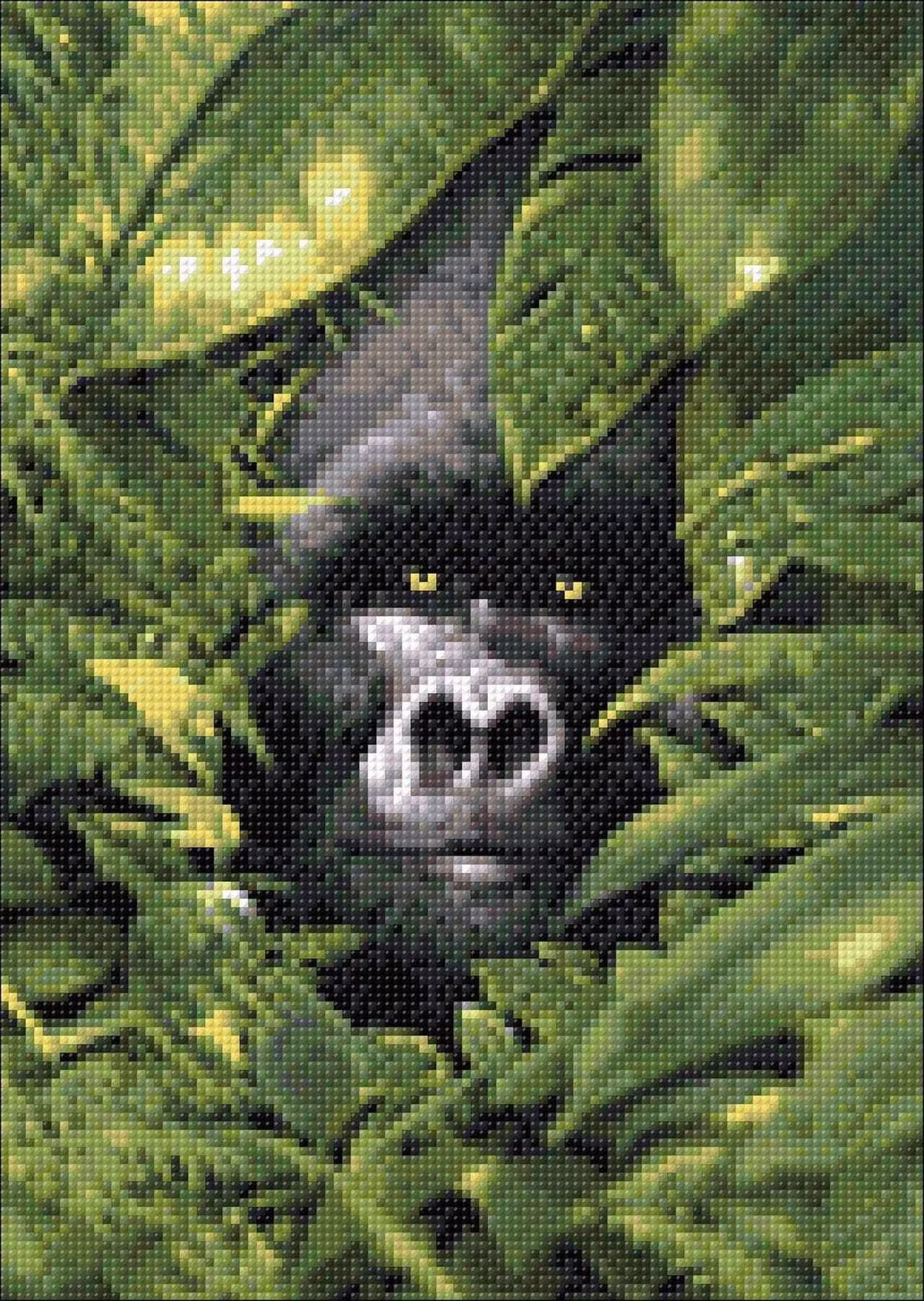 Monkey Diamond Painting Set By Wizardi. Wd2407 Art Kit. Large Kit