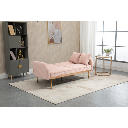 66.14" Loveseat Sofa Velvet Convertible Futon Sofa & Sofa Bed Upholstered Accent Sofa