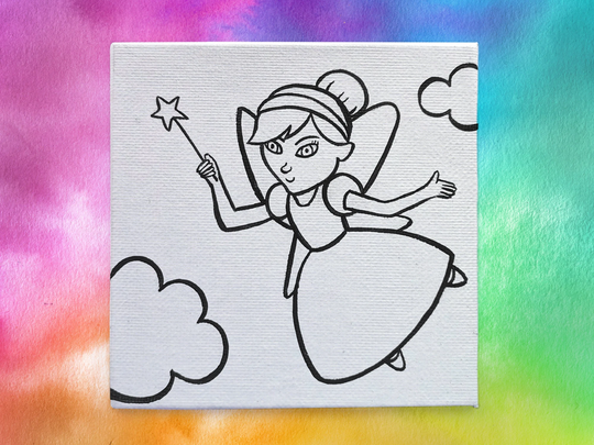 Fairy Godmother Canvas Paint Party, Diy Princess