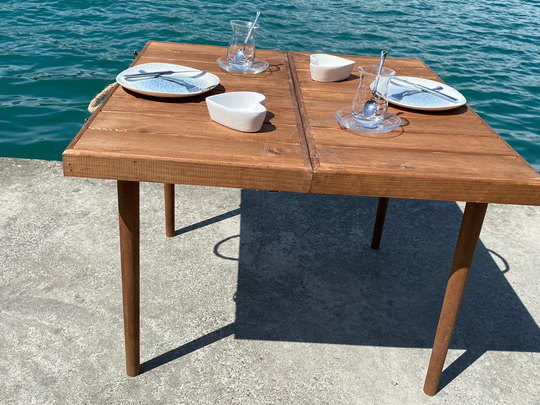 28/ 28 Inc, H13 Icnboho Large Table, Wooden Picnic Camp, Folding Patio Boho Foldable Table