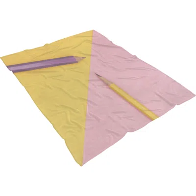 Games Colored Pencils 6 Throw Blanket