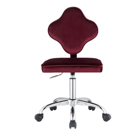 360 Degree Swivel Upholstered Office Chair in Red