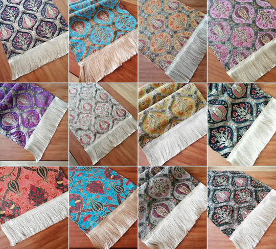 Decorative Table Runner 56x17 Luxury Long Many Colors - Orient Bohemian