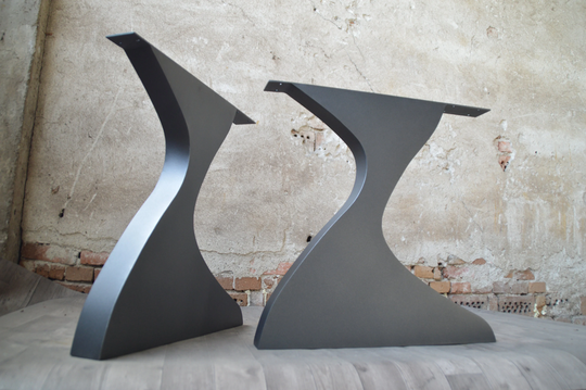 Unique Handmade Dining Table Legs Designer Edition. Great Fit With Modern Or Rustic Home Deco. Powder Coated in Unique Color [Flnd81-T]