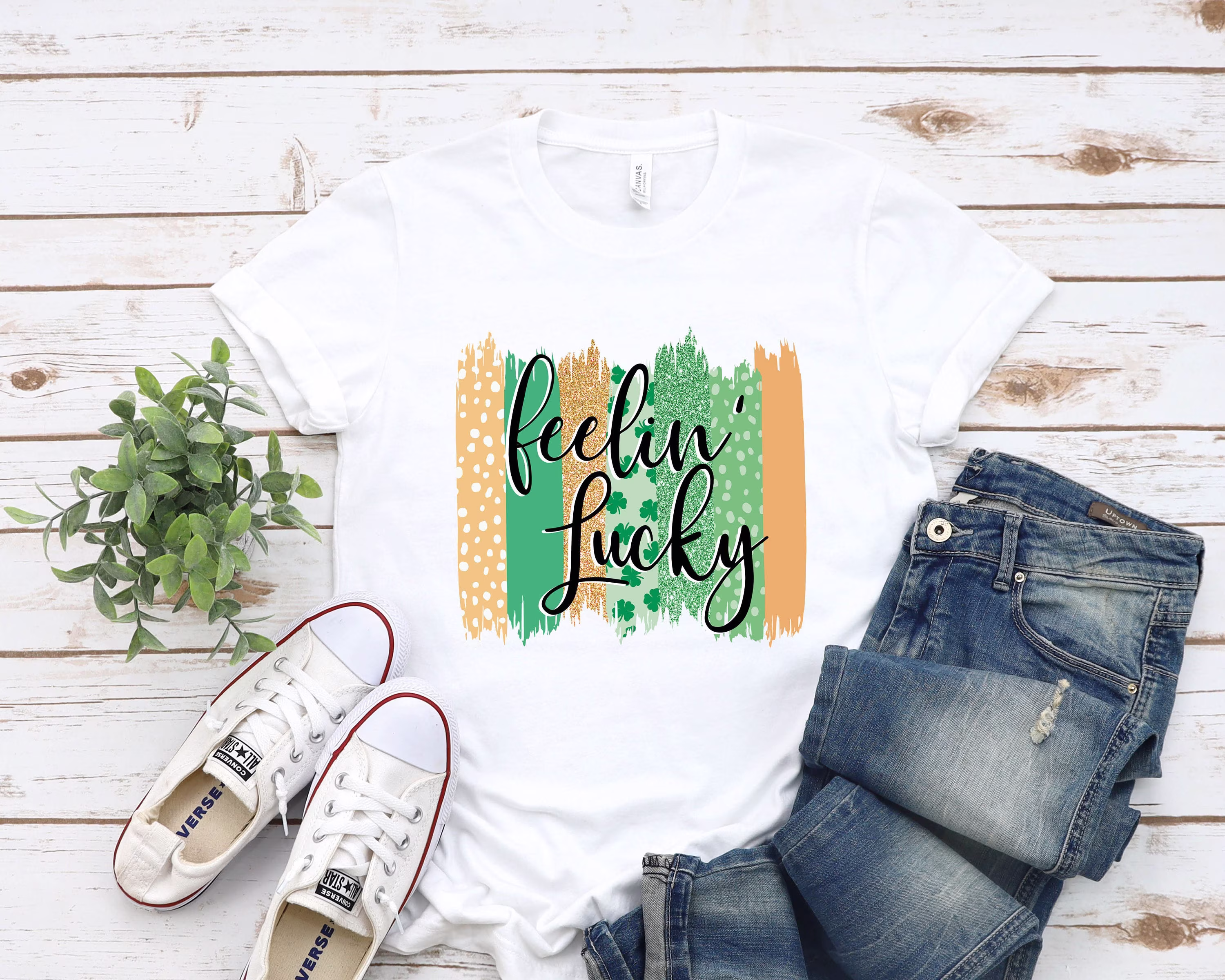 Feeling Lucky Shirt, Colorful St. Patricks Day T-Shirt, Luck Of The Irish St Patrick's Day, Shumrock Tee, Paddys Tee