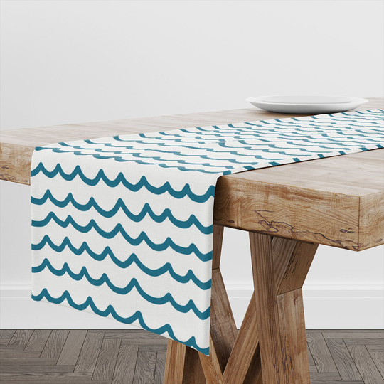 Table Runner Waves Ii | Unique Design Decor High Quality Textile & Print Made in Eu