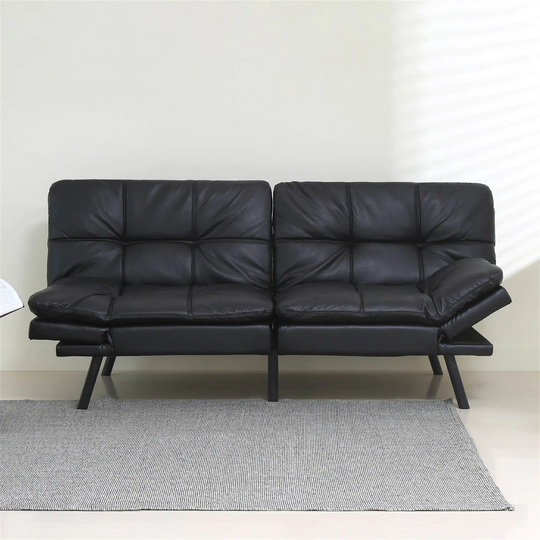 Modern Convertible Memory Foam Sofa,Adjustable Backrest - 71" x 33"