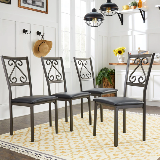 Copper Grove Gyumri Brown Armless Dining Chairs (Set of 4)