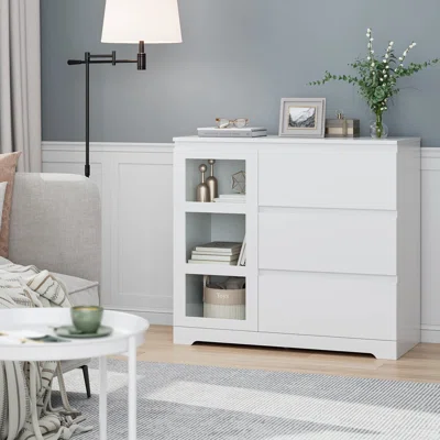 Herlinde 35.4'' Wide 3 Drawer Sideboard