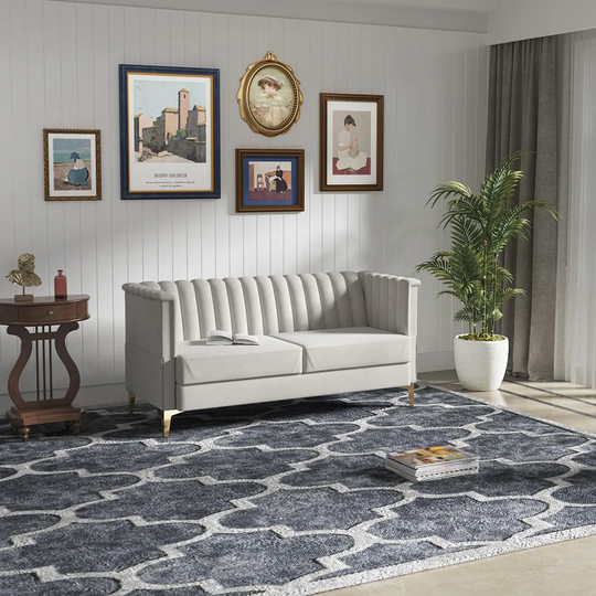 70.5 Inches Loveseat Sofa Modern 2 Seat European Sofa Couch Comfortable Thickened Cushion with Independent Spring Packages