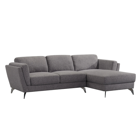 Modern L-shaped Sectional Sofa in Fabric