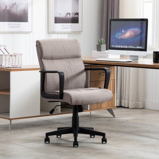 Office Chair Spring Cushion Mid Back 360 Swivel Chair