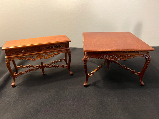 The Platinum Collection By Town Square Dollhouse Miniatures Barrington Wooden Table & Sideboard