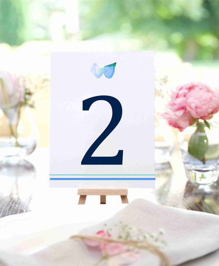 Seaglass Table Number, Wedding Cards, Cape Cod Wedding, Printed, Custom Wedding, Nautical Printed #, Beach