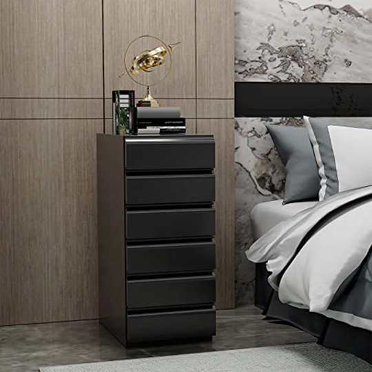6 Drawer Metal Chest Small File Cabinet with Sliding Rail -