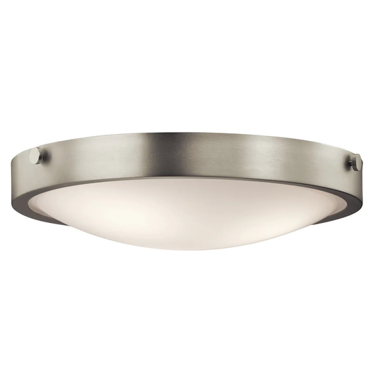 Kichler Lighting Lytham Collection 3-light Brushed Nickel Flush Mount
