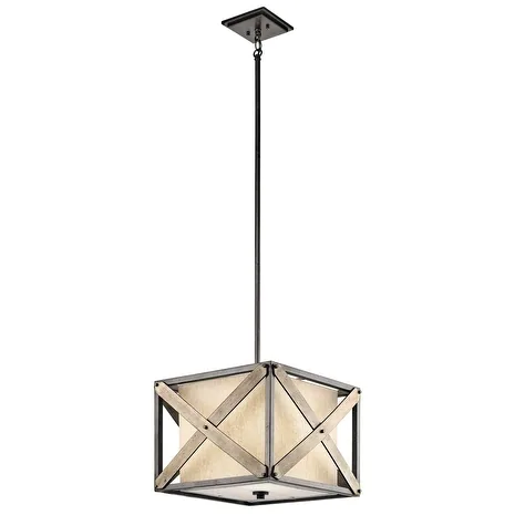 Kichler Lighting Cahoon Collection 1-light Anvil Iron Pendant/Semi-Flush Mount