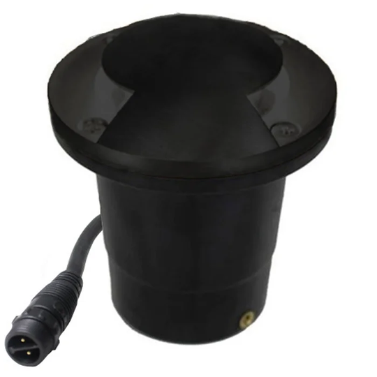 12V Composite In Ground Well Light w/ Cast Brass Bi-Directional Cover
