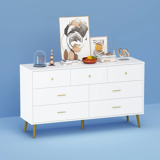 55.9inch Double Dresser Chest of Drawer Storage Organizer Unit Closet