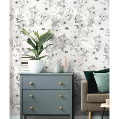 Watercolor Flowers Mural Peel and Stick Wallpaper Panel